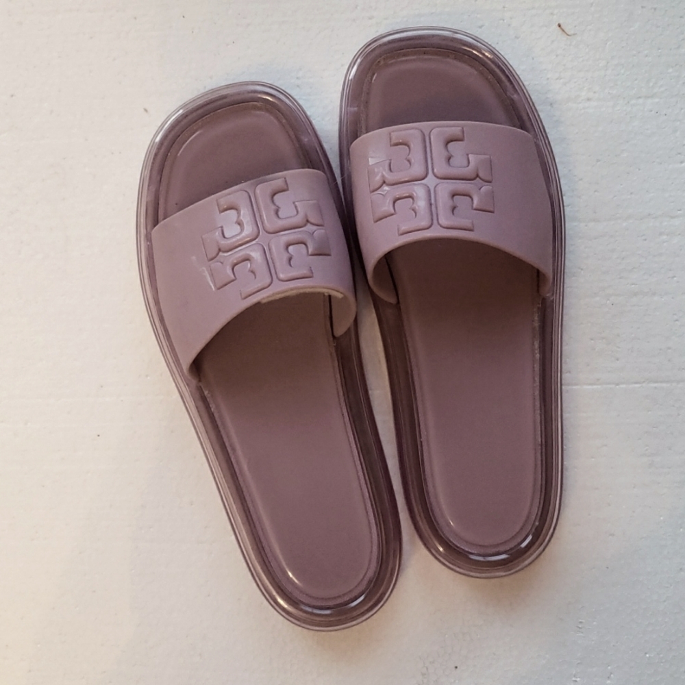 Tory Burch Purple Jelly Slides